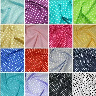 £1.50 • Buy 100% Cotton Poplin Fabric Rose & Hubble 7mm Polka Dots Spots Spotty