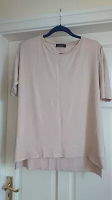 M&S Autograph Pink Glittery Relaxed Party T-shirt Size 14 • £4