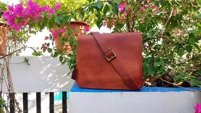 New Mens Genuine Leather Vintage Laptop Messenger Handmade Briefcase Bag Satchel • $45.67