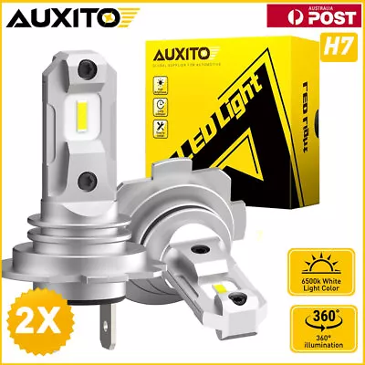 AUXITO H7 LED Headlight Globe Canbus Compact Bulb Kit 6500k Xenon White Beam • $43.99