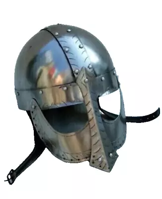Viking Warrior Helmet Medieval Larp Norman Hand Forged Nasal Steel Knight Armor • $68.85