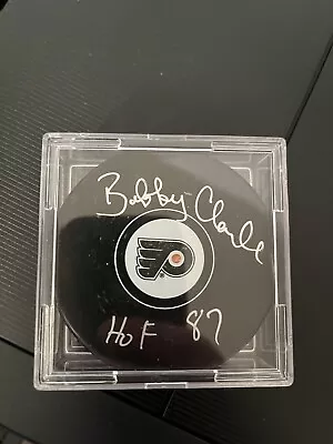 Bobby Clarke Autographed Flyers Puck Jsa Coa Hof 87 Very Rare Signed Bobby • $124.99
