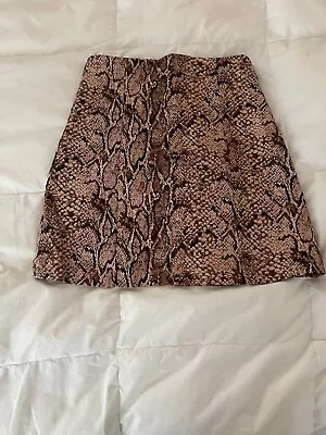 Reformation Snake Skin Print Mini Skirt Size 0 Pre-owned • $10