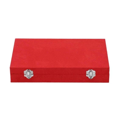 £39.55 • Buy Jewelry Organizer Storage Box Coral Velvet With Anti Tarnish Lining Lock