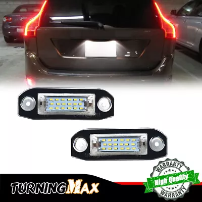 1 Pair White License Plate Lights 18-LED Lamps For Volvo S60 V60 XC60 XC70 S80 • $12.99