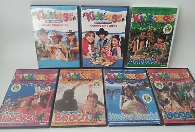 Kidsongs 7 DVD LOT PBS KIDS Waterworld Dogs Animals Beach Sing-Along Trucks Etc • $29.99