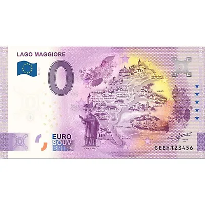£3.18 • Buy 0 € Zero Euro Souvenir Italy 2022 Banknote - Lake Major