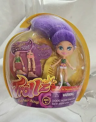 DAM Troll Doll W/ Purple Hair Trollz Figure Dressed To Impress Collection Rare • $14.99