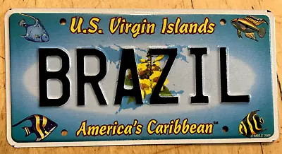 U.s. Virgin Islands Graphic Vanity License Plate   Brazil   Rio Sao Paulo • $34.99