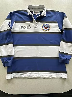 BATH RUGBY VINTAGE   Cotton Oxford  TEACHERS Home Shirt 1995/96 Large • £150