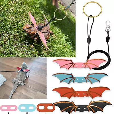 $9.38 • Buy Bearded Dragon Leash Set Bearded Dragon Harness Leash S/M/L Bat Wings Costume