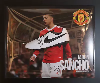 £349 • Buy Sancho Signed Man United Boot Framed Display