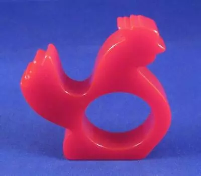 Vintage Red BAKELITE ROOSTER Napkin Ring Holder • $2.25