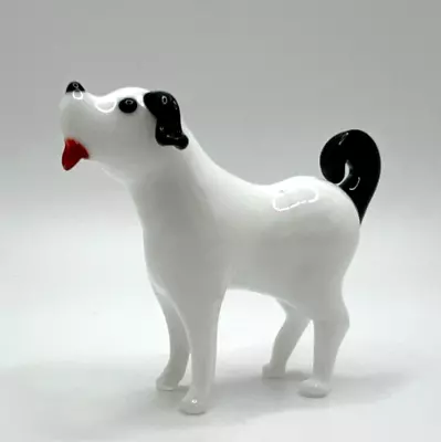 New Collection! Murano Glass Handcrafted Big Size White Puppy Figurine Size 2 • $29.90