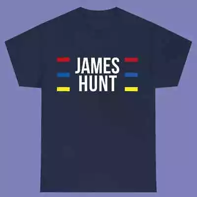 James Hunt Hesketh British Racing Legend Logo Men's Navy T-shirt Size S-3XL • $25.99