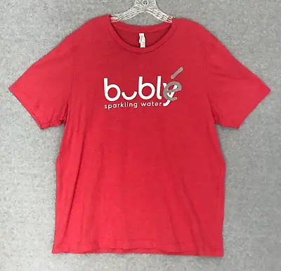 Michael Bublé Bubly Sparkling Water Shirt Adult Large Red Short Sleeve Cotton • £19.25