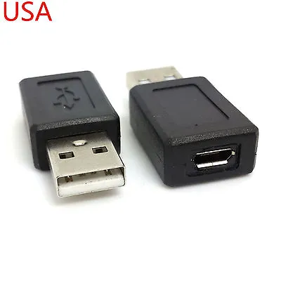 2X USB 2.0 A Type Male To Micro USB B Type 5pin Female Connector Adapter • $7.50