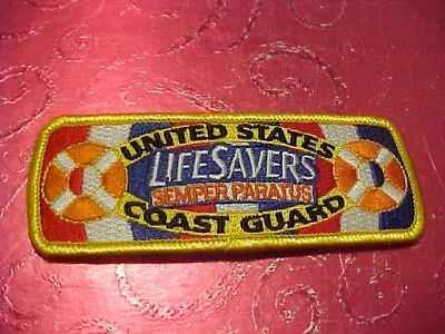 U.s. Coast Guard Lifesavers Patch Unused 4 X 1 1/2 Inch • $6.75