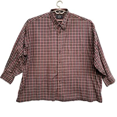 $10.92 • Buy BD Baggies 4XB Big And Tall Chatham Cloth Red Blue Plaid LS Shirt