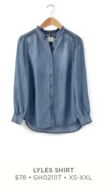 Matilda Jane Women’s Good Hart Lyles Shirt Blue Denim NWT M Medium • $44