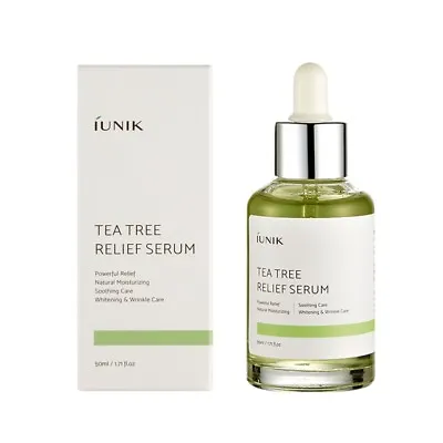 IUNIK Tea Tree Relief Serum 50mL Korean Skincare - Acne - Soothing - Oil Balance • $29.95