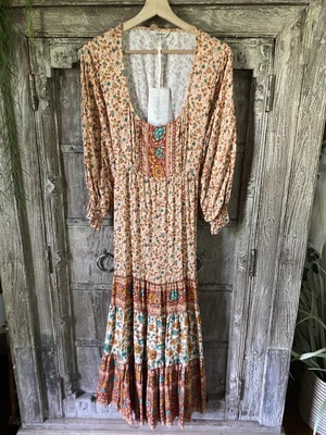 $150 • Buy Arnhem Phoebe Midi Dress Rustic Honey Brand New Size 12 But Generous 14/16