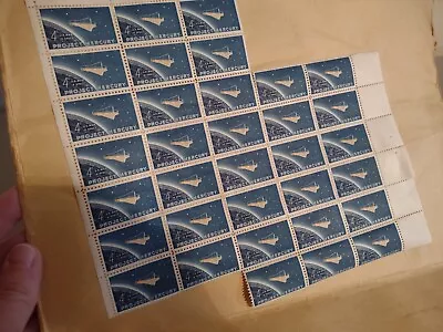 1962 4-Cent Project Mercury US Stamps (ST244) Stuck To Envelope • $3.99