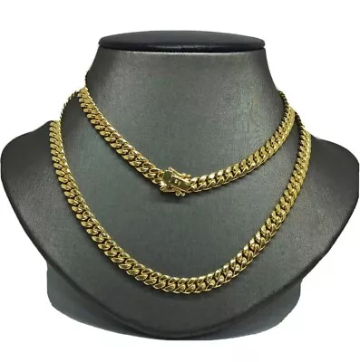 Men’s Pure 14k Yellow Gold 6mm Miami Cuban Link Chain 24  25 Grams Value $2995 • $1595