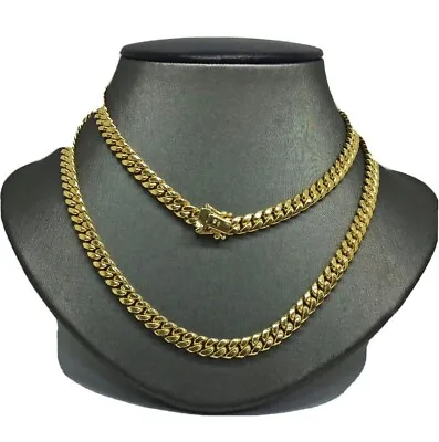 Real Solid 10k Yellow Gold 6mm Miami Cuban Link Chain 24  Necklace Top Quality • $1495
