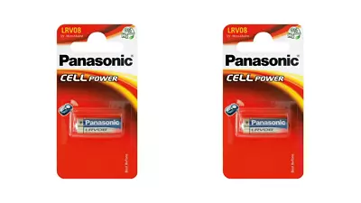 2 X Panasonic LRV08 MN21 23A Micro Alkaline 12V Battery L1028 A23 23AE V23GA • £4.99