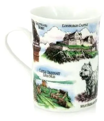 Scottish Mug Scotland Cup Edinburgh Castle Lochness Scenes Landmarks Piper • £8.95