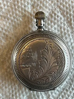 Antique Swiss .800 Fine Pocket Watch- Hand Painted Numerals  • $150