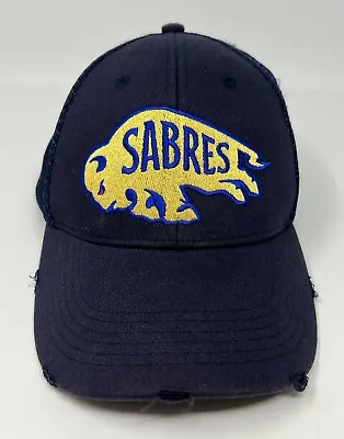Buffalo Sabres Hockey Labatt Blue Beer Mesh Baseball Hat Cap Blue Adjustable • $21.60