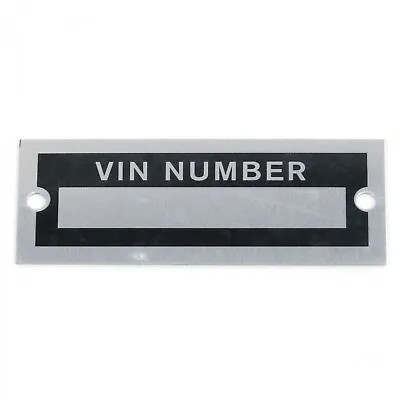 Data ID DATA PLATE Serial Tag  2 1/2  X 1 . Fits Ford Chevy  - Harley  • $18.30