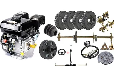 810mm DIY Go Kart Rear Axle Kit + 6  Wheels + Steering + 7HP Motor Drift Trike • $589.35