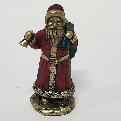 Vintage Yuletide Heirloom Russ  Santa Ringing Bell  #9570 Boxed  Green Bag Red  • $8