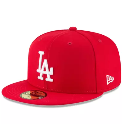 MLB Los Angeles Dodgers LA 59FIFTY Men's Fitted New Era Hat Cap 5950 Red • $37.99