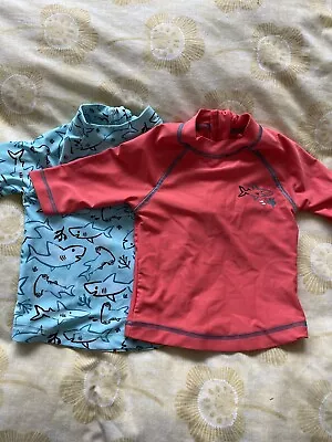 Toddler Swimming Tops X2 18-24 Months • £1