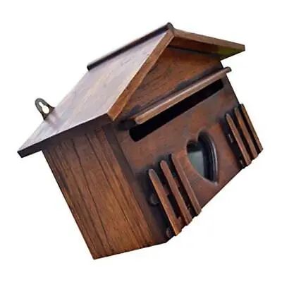  Wooden Cabin Mailbox Rustic Vintage Outdoor Rainproof Letter Box Suggestion  • $47.27