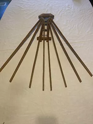 Antique Wood Clothes Drying Rack 8 Arms Beautiful Primitive Decor Prop Favorite • $49.95