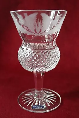 Edinburgh Crystal Thistle Pattern - Wine Glass - Signed • £55