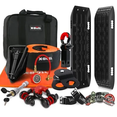X-BULL 4WD Recovery Kit 13PCS Recovery Tracks Snatch Strap Offroad 4X4 Car Truck • $219