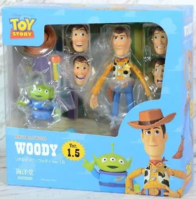 Kaiyodo Legacy Of Revoltech Pixar Toy Story Woody Ver 1.5 Action Figure In Hand • $149.05