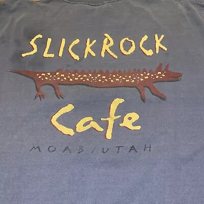 Vintage Slick Rock Cafe Moab Utah Long Sleeve Size XL Made In USA Mock Neck • $14.90