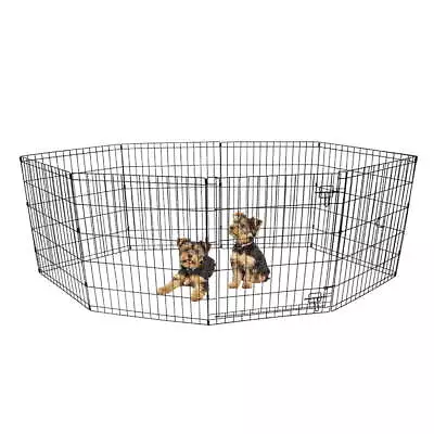 8-Panel Indoor & Outdoor Pet Exercise Play Pen With Door 18 H • $27.52