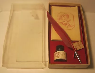 Vintage THE ART Of WRITING Set With Quill Pen INK & 8 Cards & Envelopes NEW!!! • $15