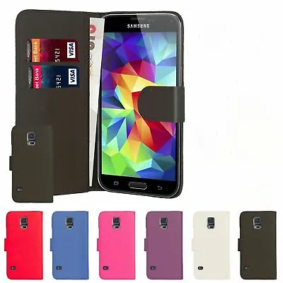 Book Wallet PU Leather Flip Case Cover For Samsung Galaxy S7/S7 Edge/S6/s5/S4/S3 • £3.49