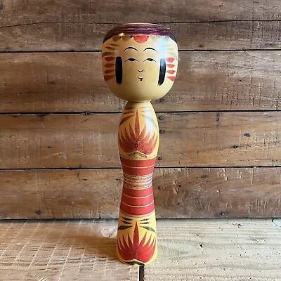 9.5” Large Japanese Kokeshi Doll -Vintage Collectible - Antique Wooden Folk Art • £25
