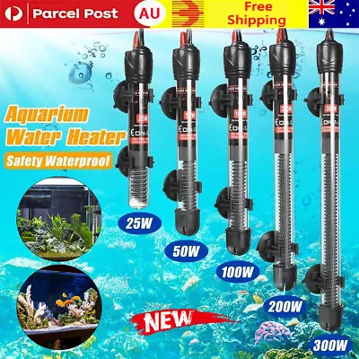25W-300W Aquarium Submersible Heater Fish Tank Auto Water Thermostat AU • $16.99
