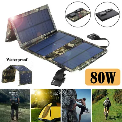 Portable Solar Power Bank Solar Panel Cell Phone Charger For Outdoor Camping US • $18.99